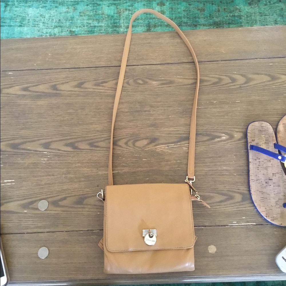 Leather Calvin Klein crossbody bag